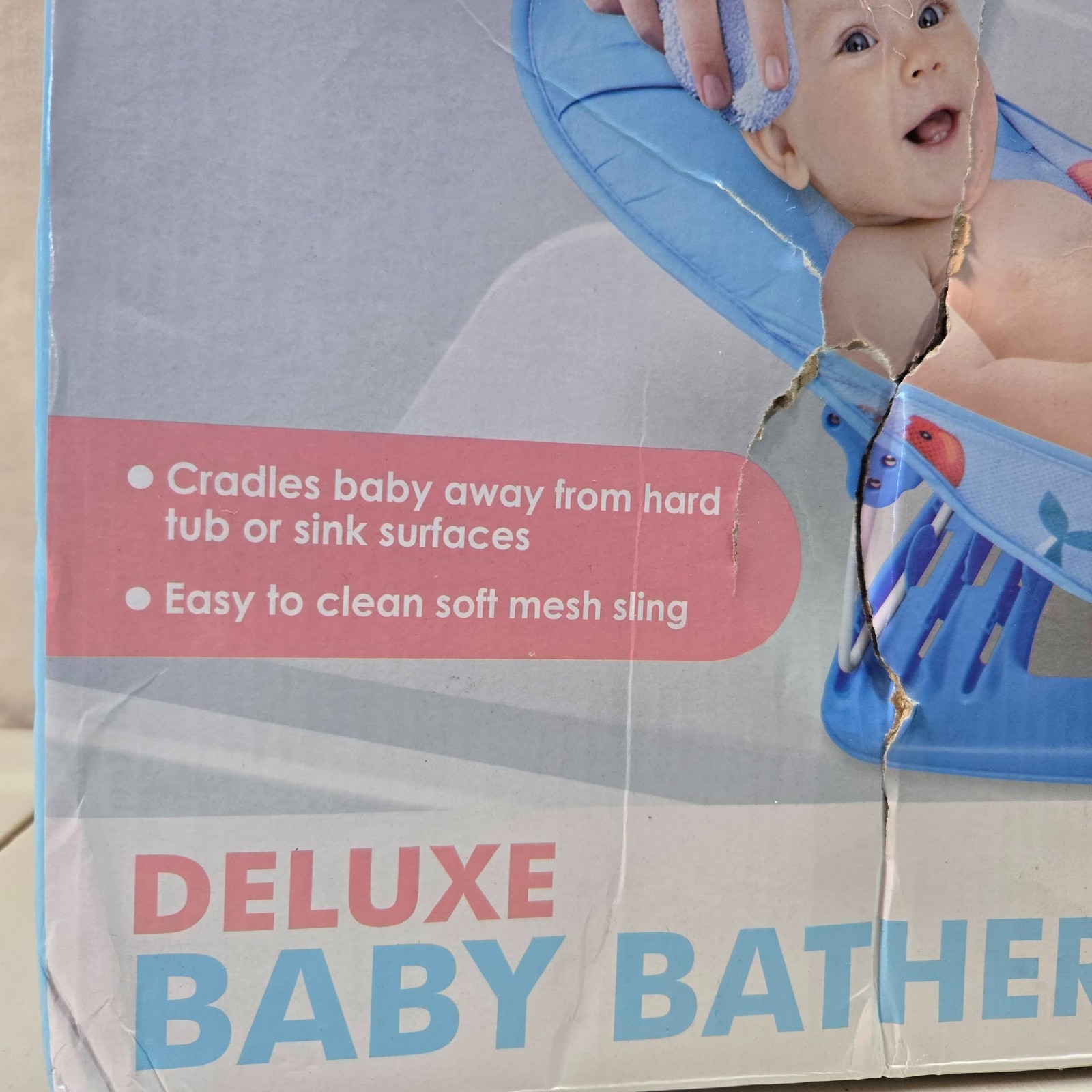 Folding Bath Sling with 3 Position Recline Deluxe Baby Bather - Green NIB