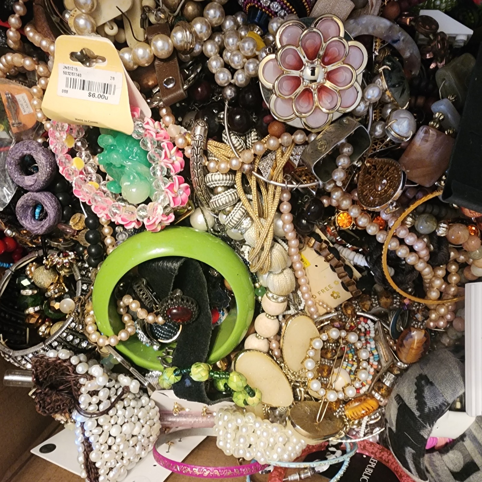 Large Flat Rate Jewelry Lot Craft Junk Harvest FULL Kids Dress Up