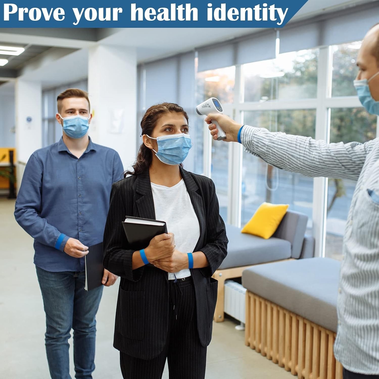 600 Packs Paper Wristbands for Events Neon Party Wristbands Colored Waterproo...