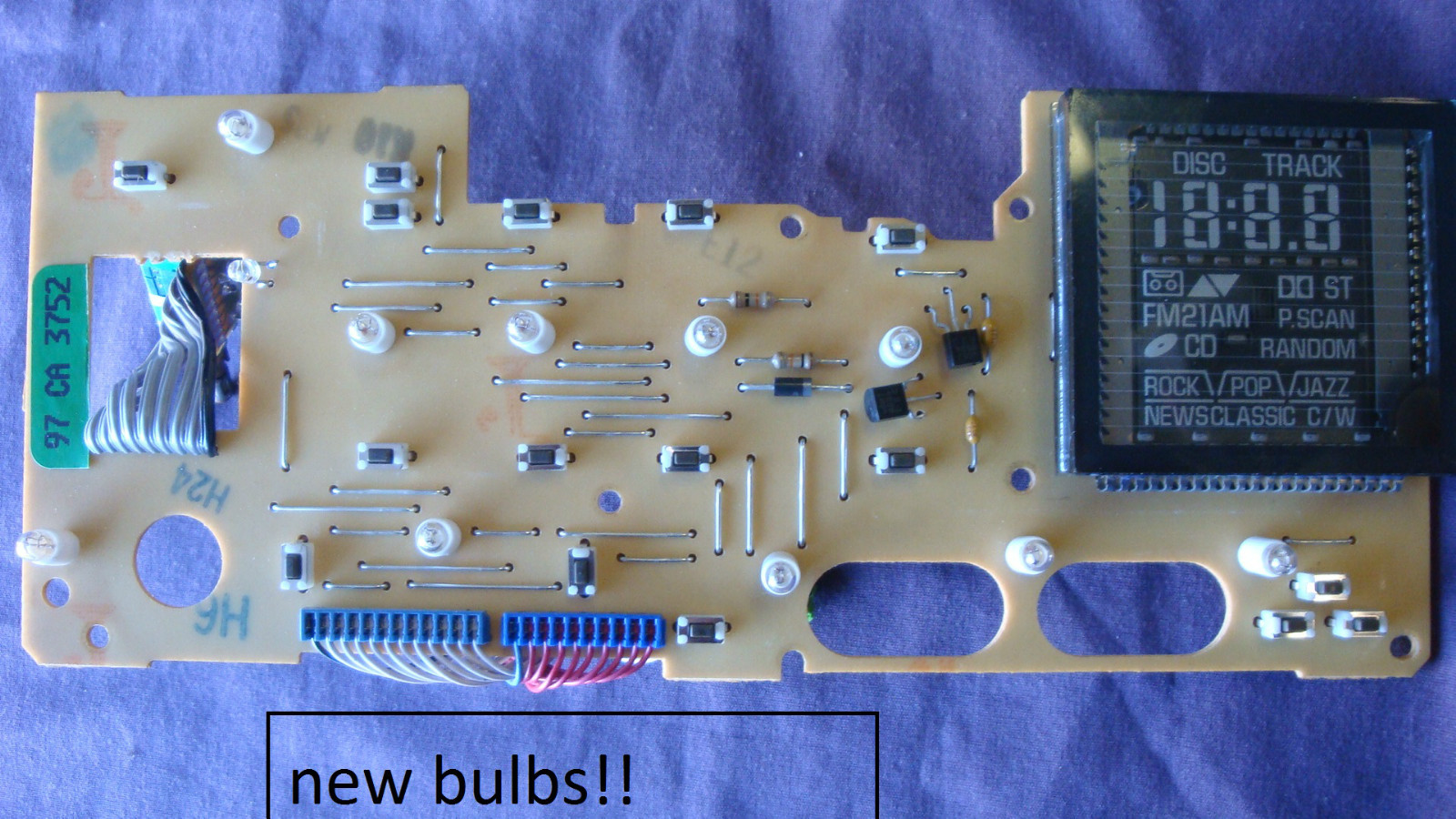 GM RADIO DISPLAY LIGHT BULBS FOR CD CASETTE STEREO