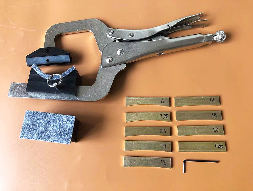 Handheld Fret Press (include 2 neck cauls) + 9 Inserts