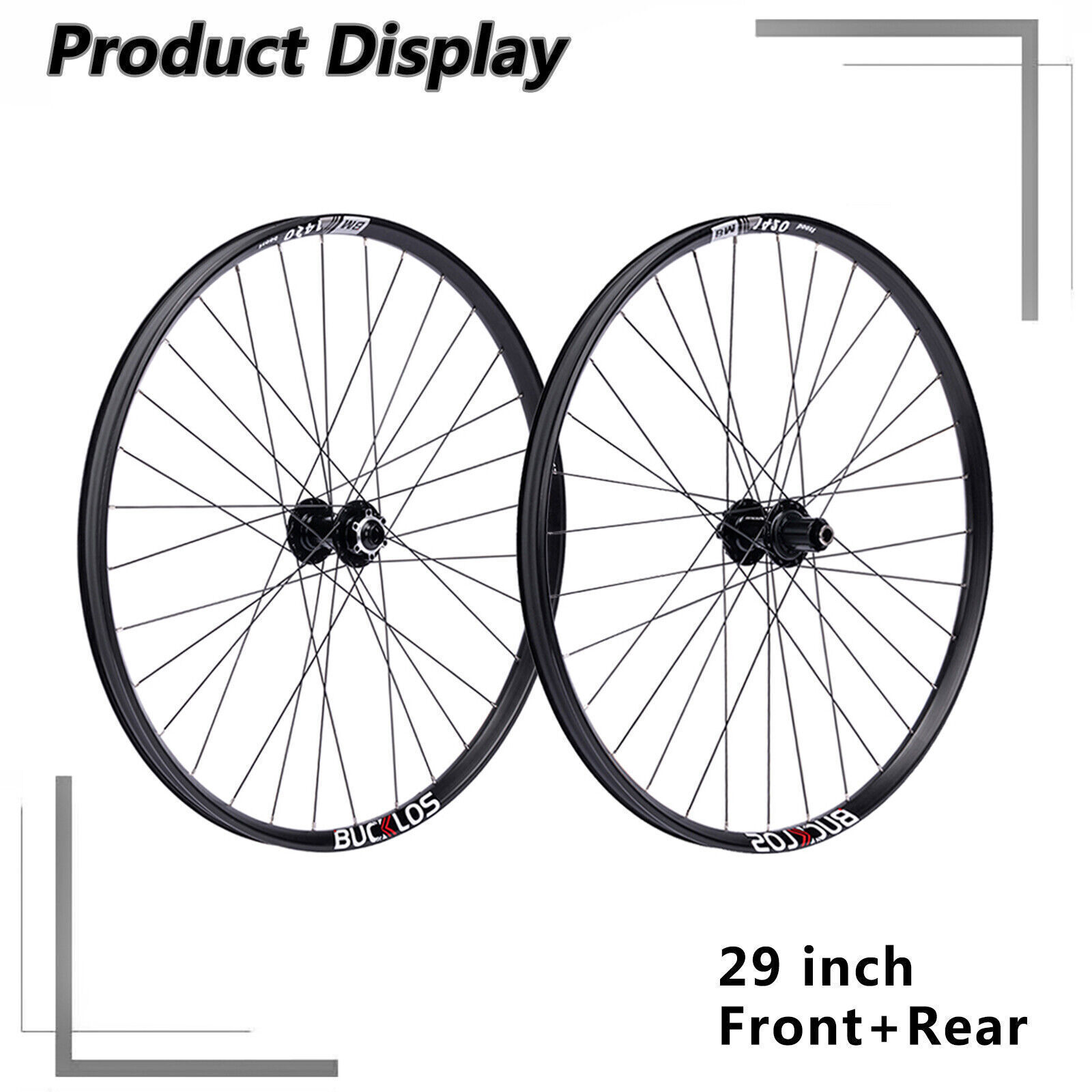 BUCKLOS 27.5/29" MTB Wheelset Disc Aluminum Mountain Bike Wheels Boost/Thru Axle