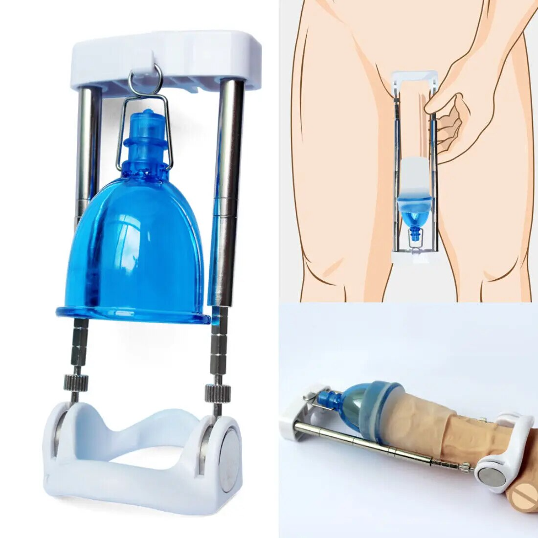 Super Penis Enlargement Extender Vacuum Stretcher Pump Hanger Bigger Enhancement