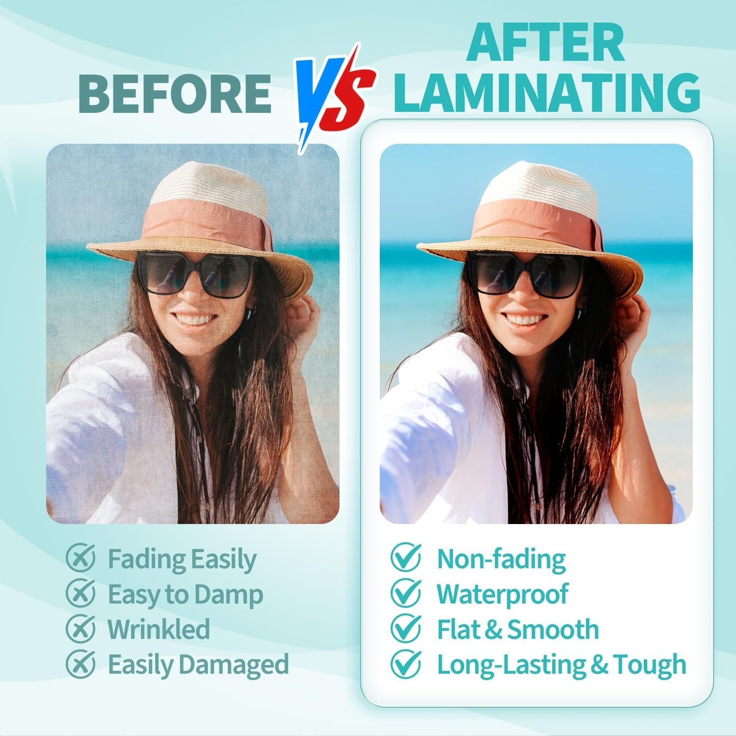 Ultra Clear Glossy Laminating Sheets, Letter Size, Heat Seal