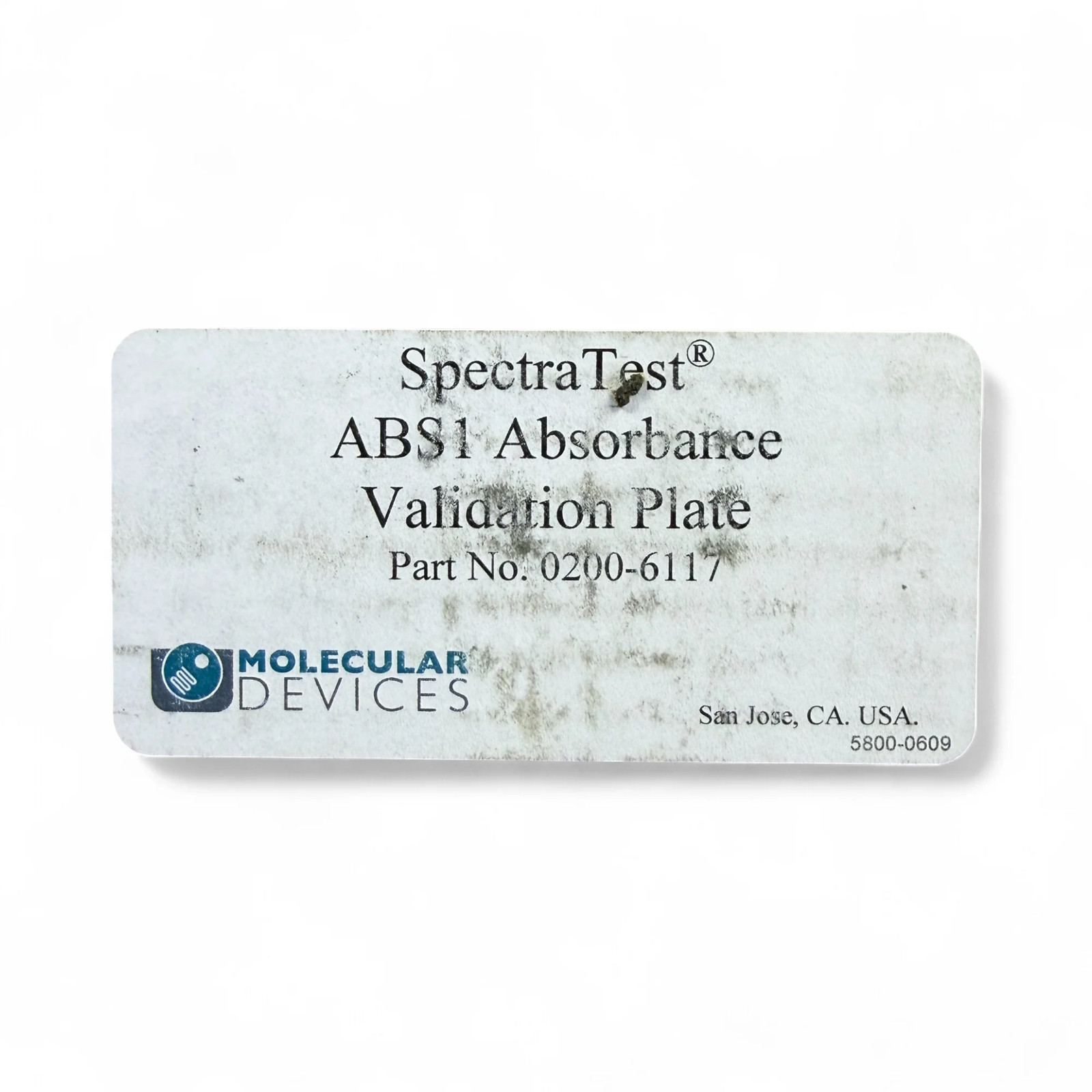 Molecular Devices SpectraTest ABS1 Absorbance Validation Plate 0200-6117 – New