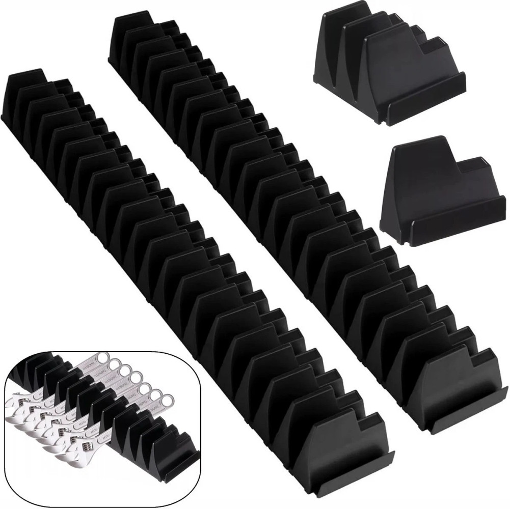 Magnetic Modular Wrench Organizer Compact Tool Storage Slots hold Tools 46PC