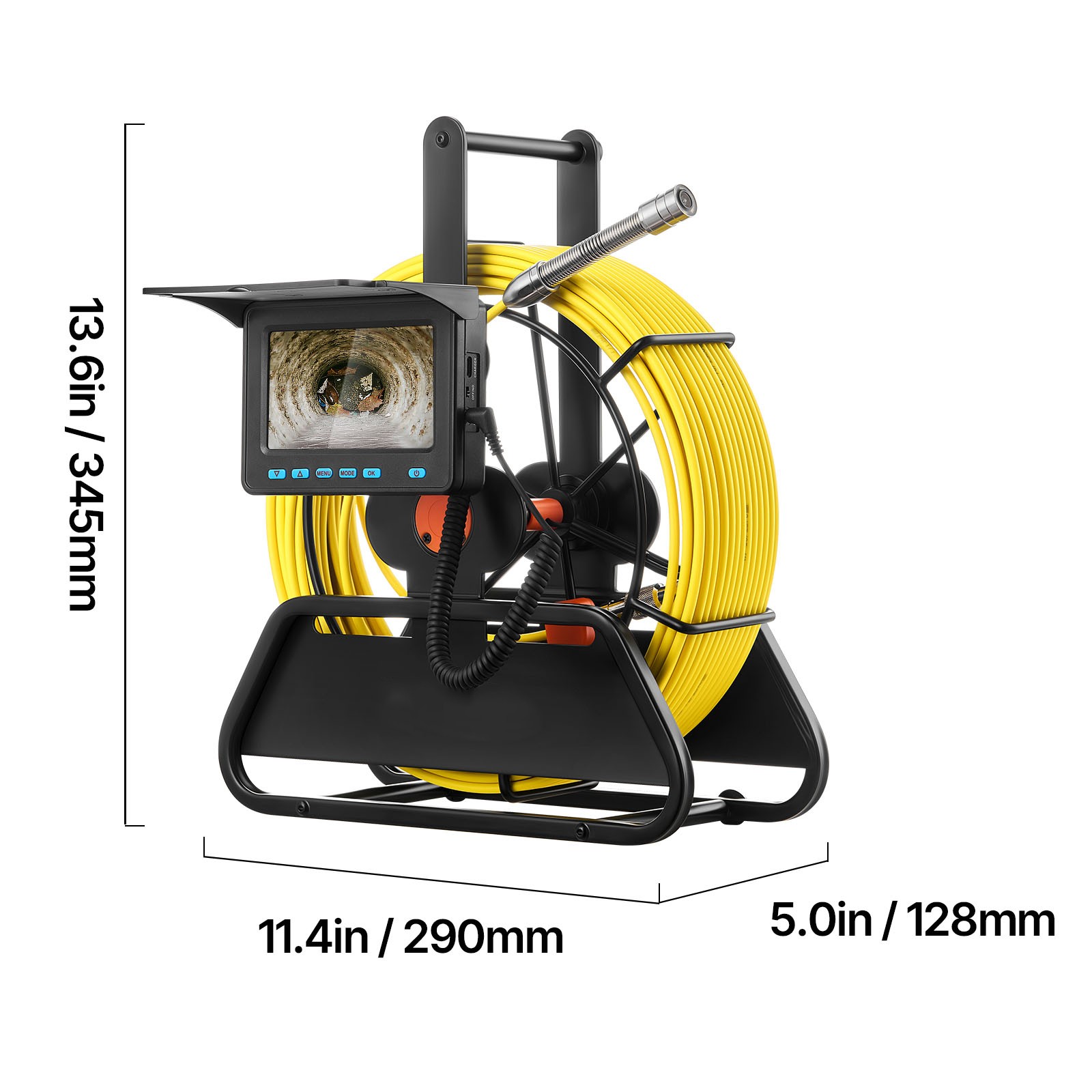 Uimoso 98 ft / 30 m Sewer Camera Pipe Inspection Camera w/ 4.3" HD Screen