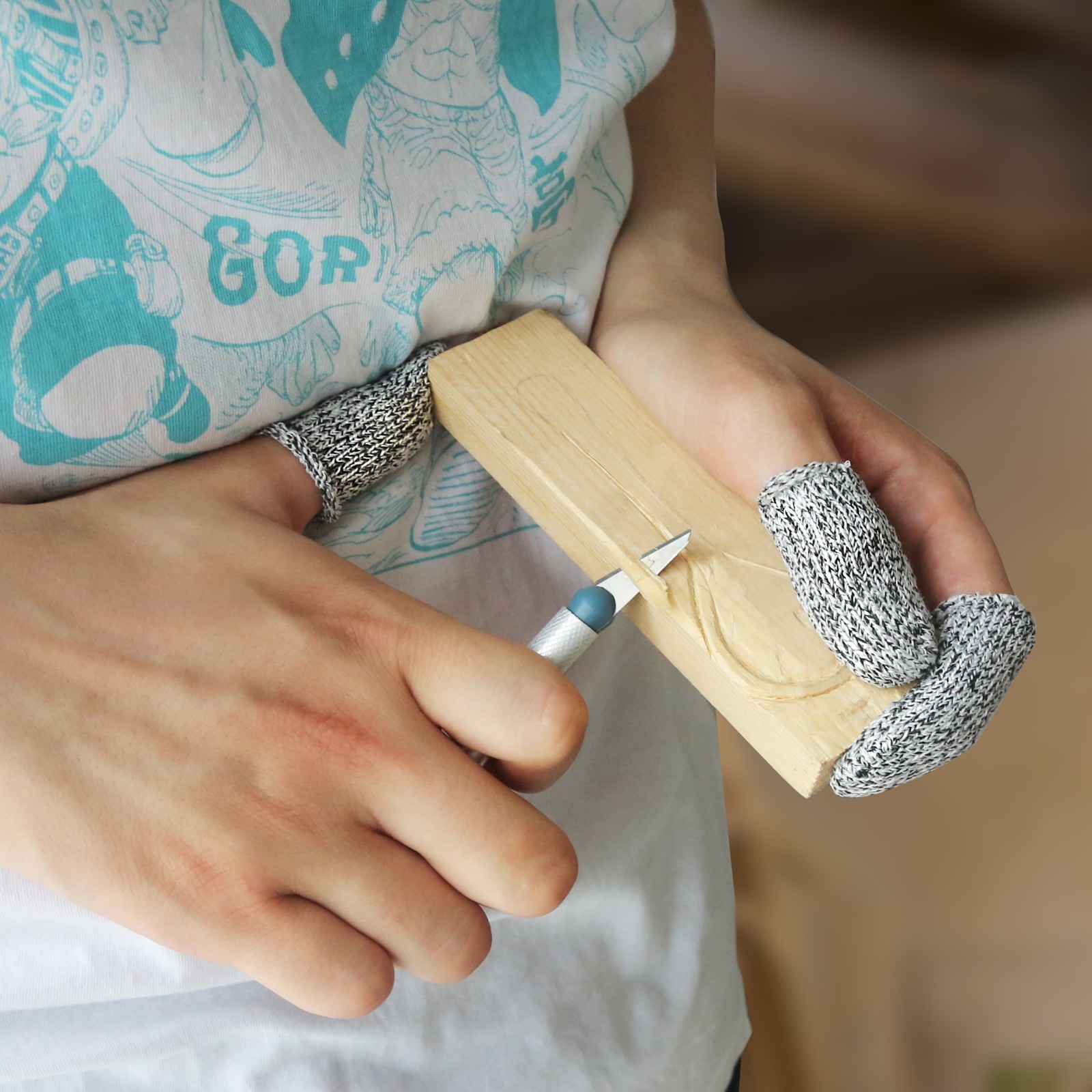 EvridWear Finger Thumb Cots Cut Resistant Protection Glove Safety 2 sizes 20PCS