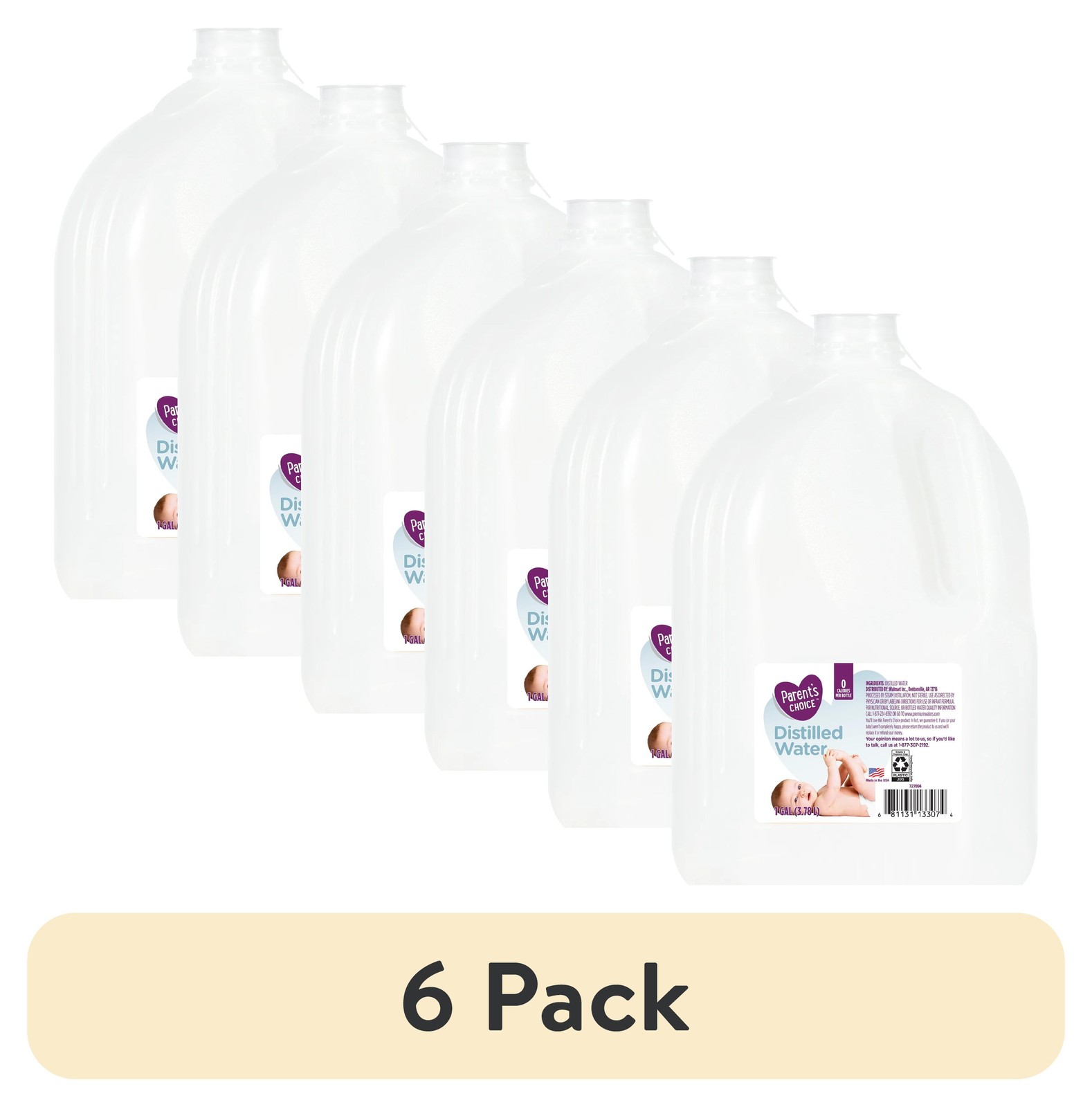 (6 pack)  Distilled Water, 1 Gallon New Updates Fast Delivery