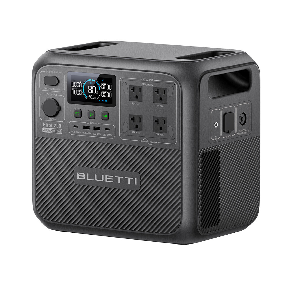 BLUETTI Elite 200 V2 2600W 2073Wh Portable Power Station for RV Trip/Home Backup