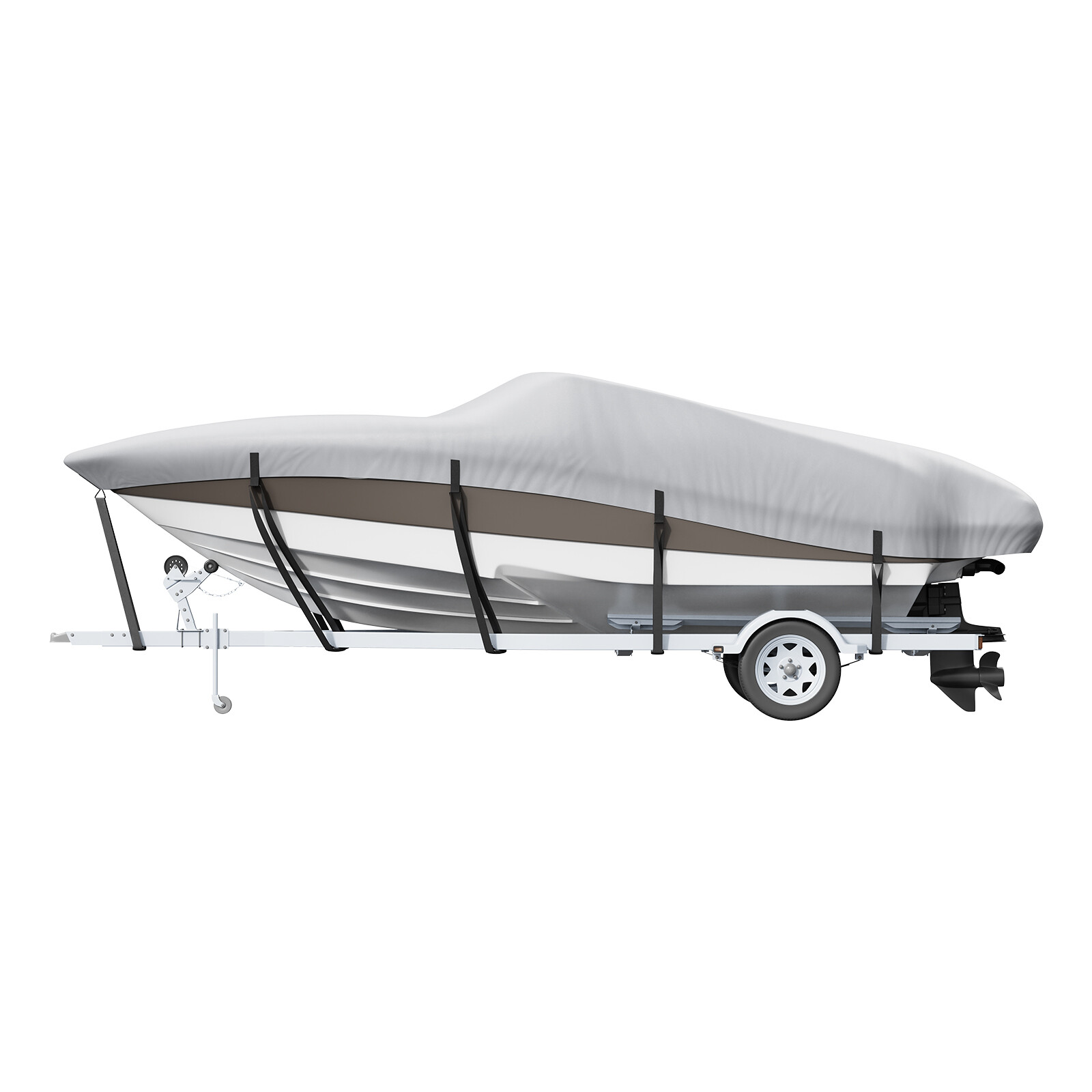 VEVOR Boat Cover 600D Waterproof 17-19 ft Boat Cover V-Hull Tri-Hull Runabout