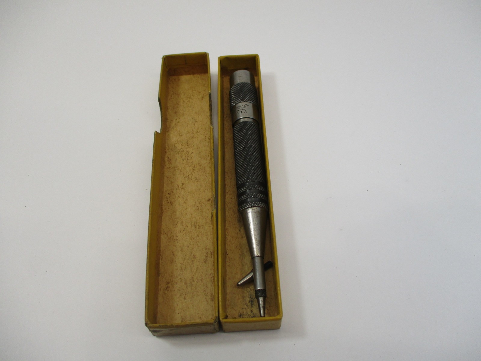 LUFKIN # 1671A Automatic Center Punch 1671 w/ OEM Box 2nd Tip in EC