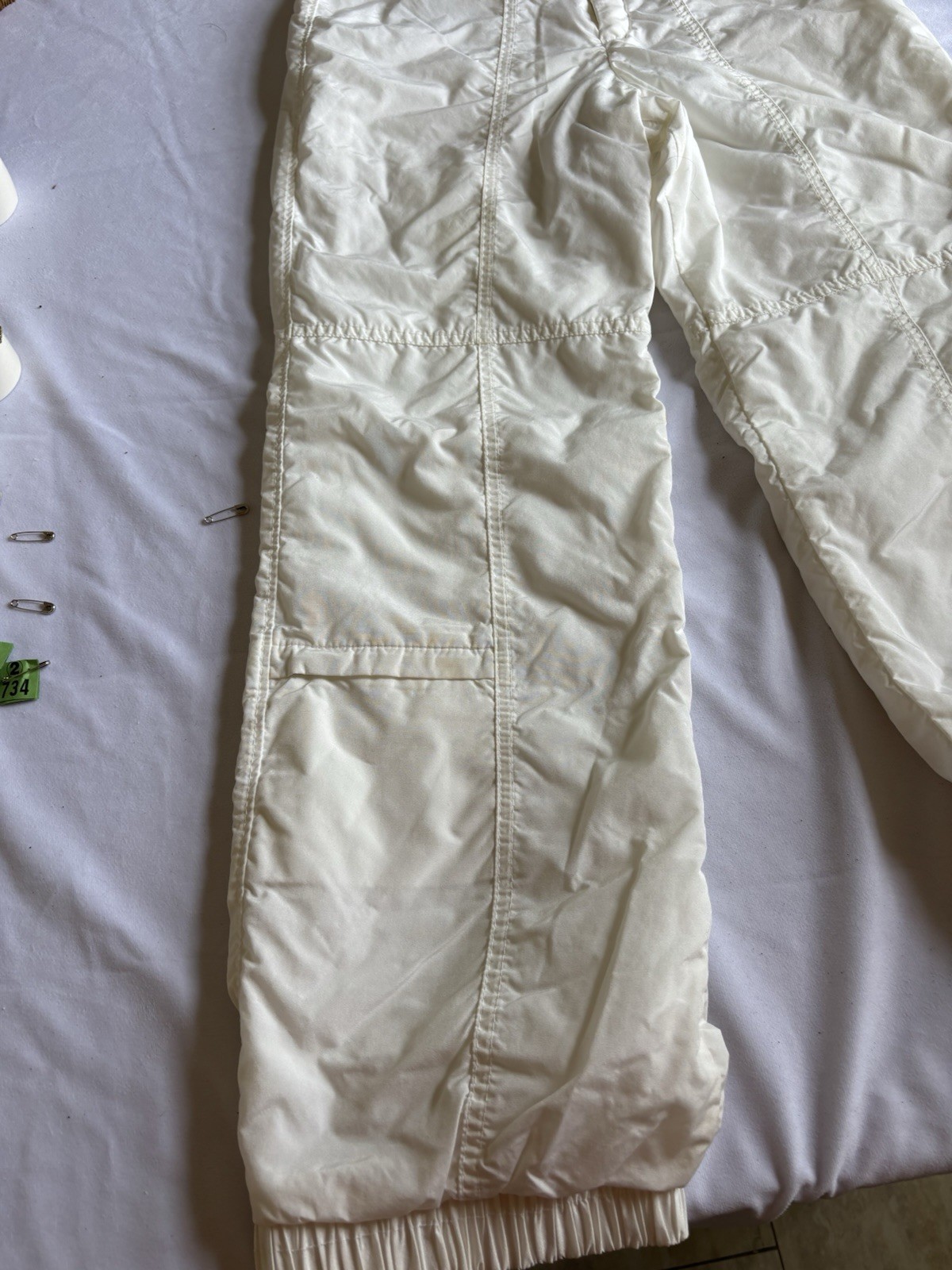 CB Sports Womens Ski Snow Pants Size 8 White Insulated Winter