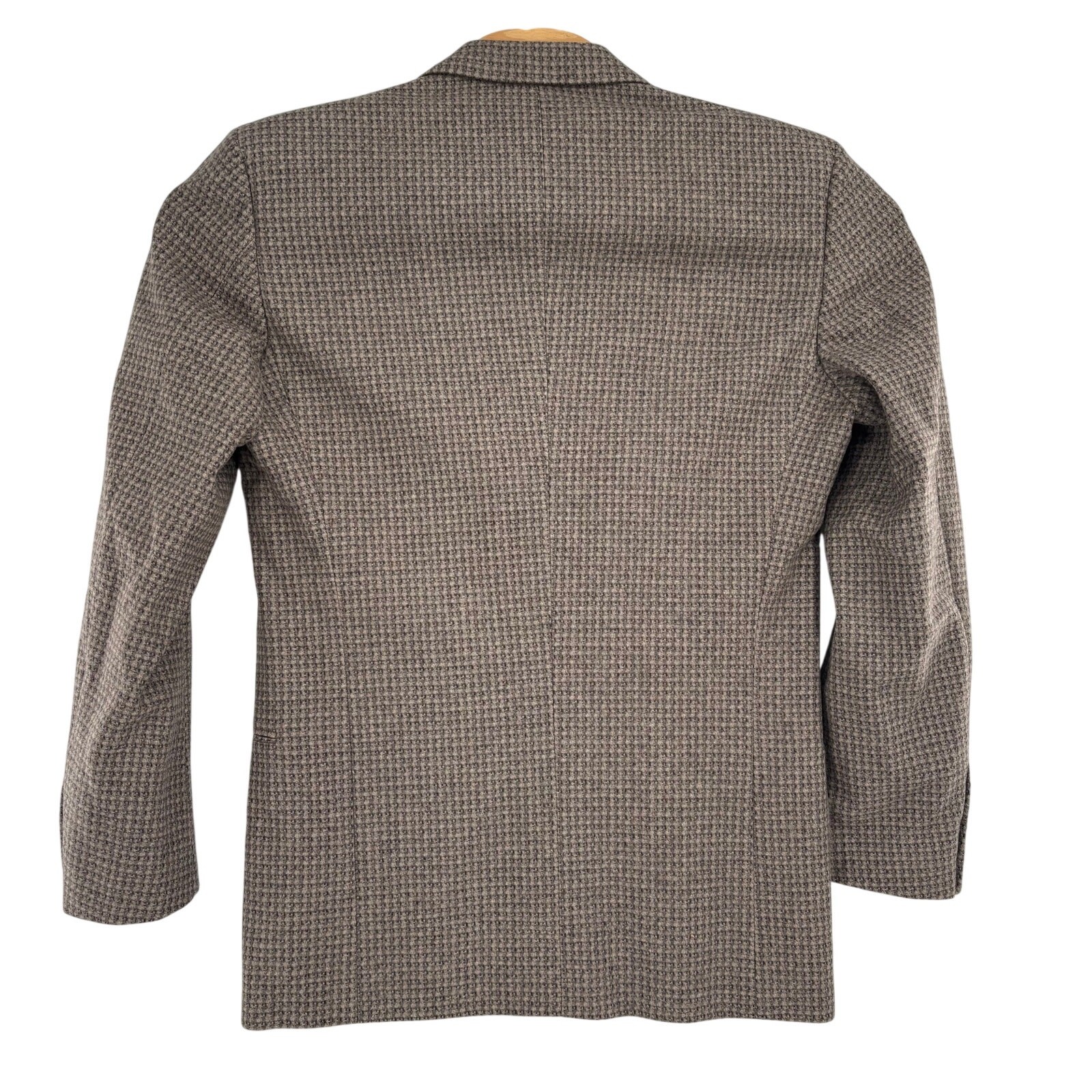 Mani by Giorgio Armani Mens 38R Light Brown Gray Check 2 Button Sports Coat