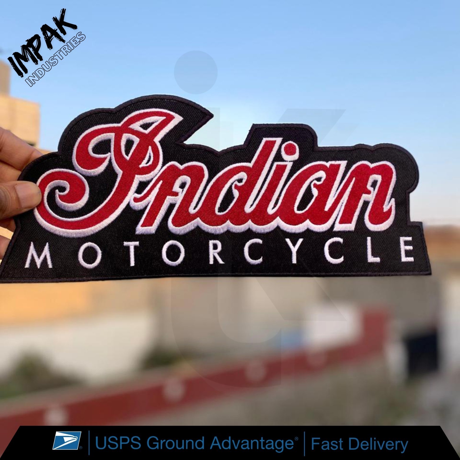 Indian Motorcycle Vintage Embroidered Iron On Patch Jacket Embroidery Patch