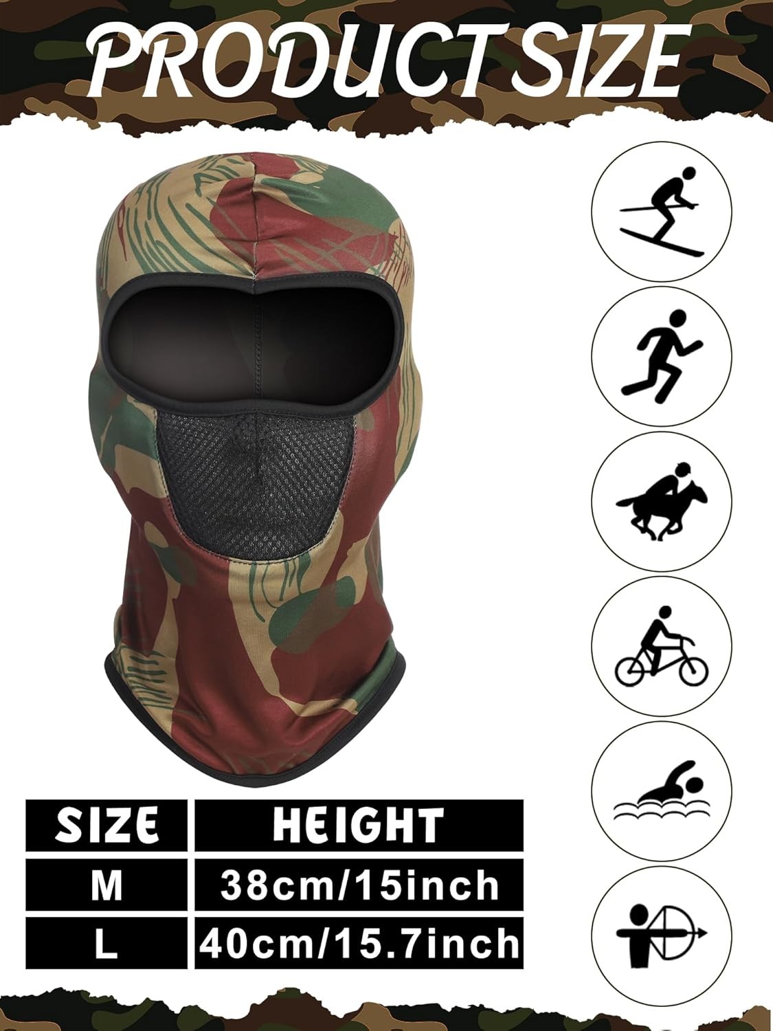 9 PCS Mascaras para el sol UV mascara Sun pasamontañas pasamontana cubre cara