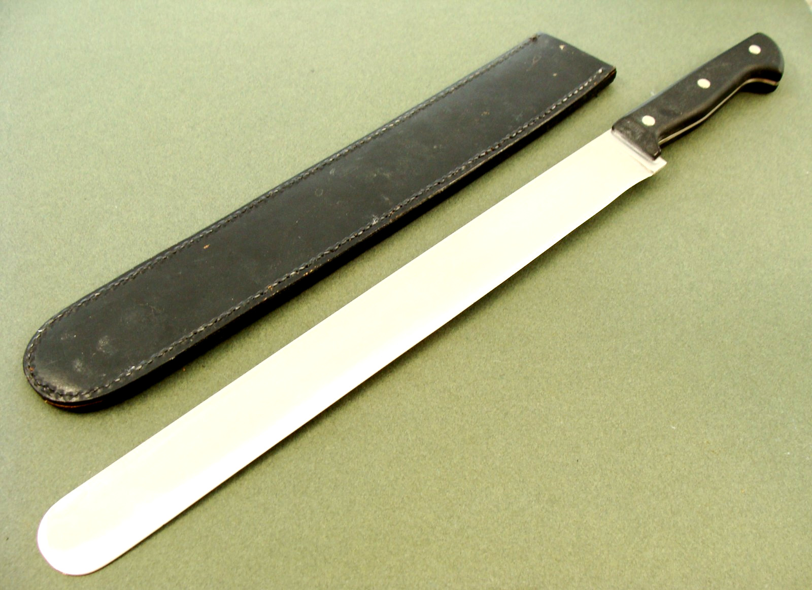 XL 18" VINTAGE PATHOLOGY SCIENCE & MEDICINE AUTOPSY KNIFE & SHEATH KNIVES TOOLS