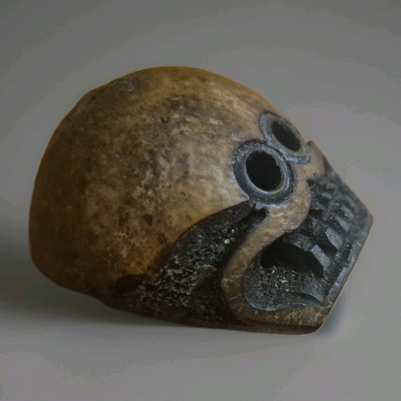 Rare Large Tibetan Kapala Citipati Bead - Relic