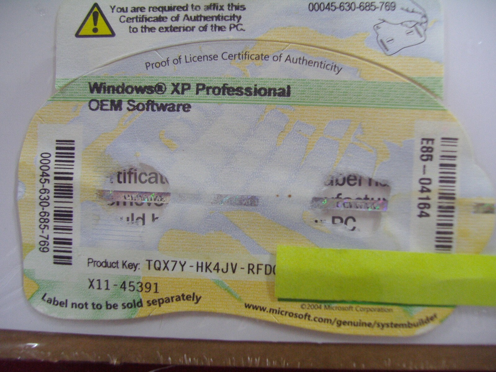 MICROSOFT WINDOWS XP PROFESSIONAL FULL OPERATING SYSTEM MS WIN PRO =NEW SEALED=