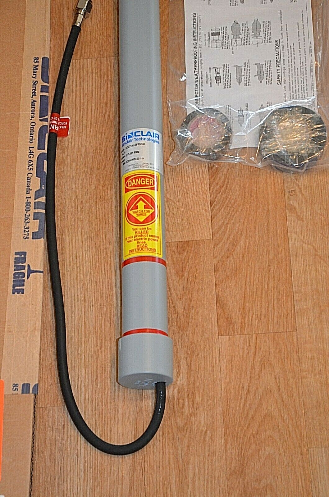 Sinclair Technologies 217-225 MHz Antenna Model SC225M-SF7SNM w/ Mounting Kit