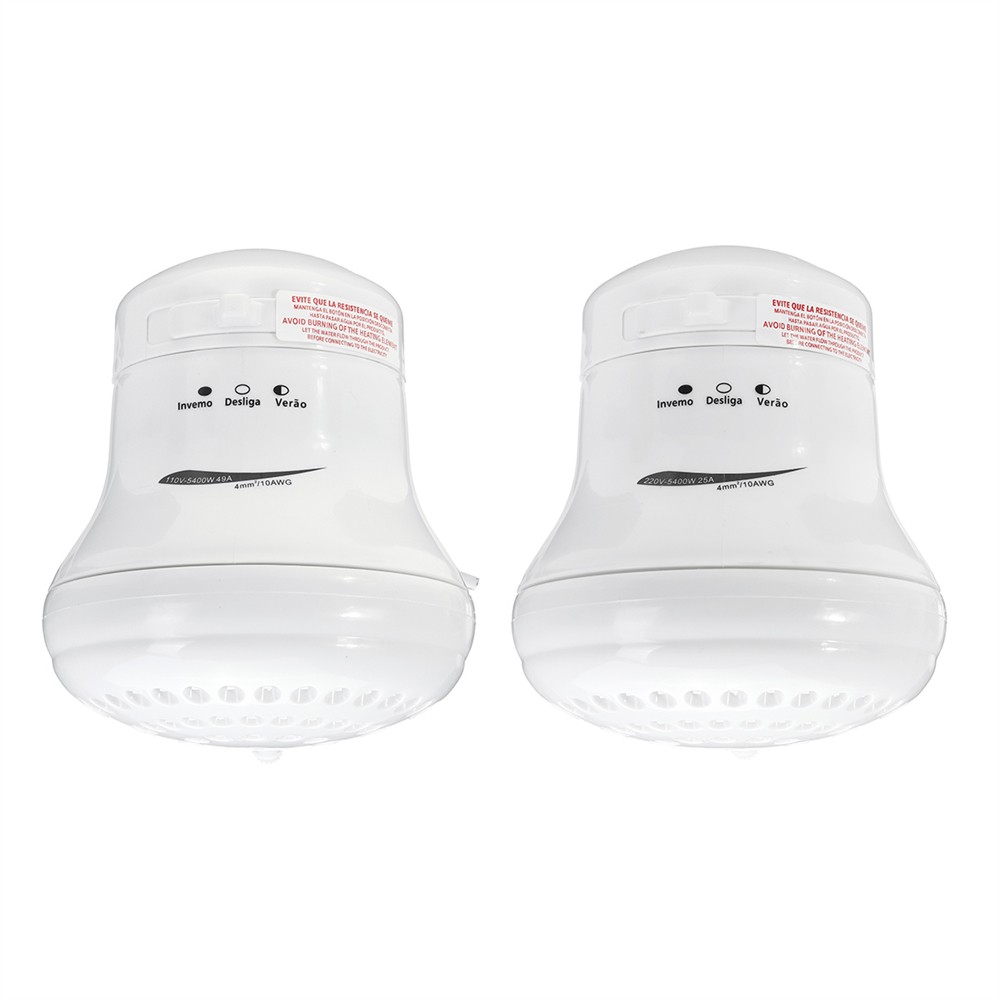 5400W Electric Shower Head Instant Water Heater 3 Temperature Adjustable + Hose