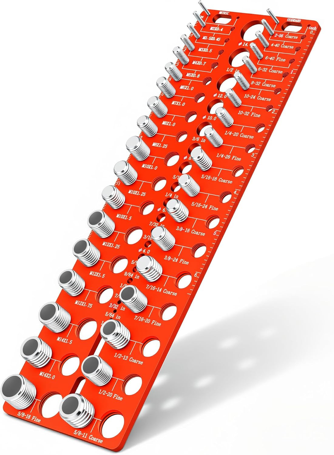 Thread Checker, 55 Nut and Bolt Thread Checker, Screw Size and Thread Identifier