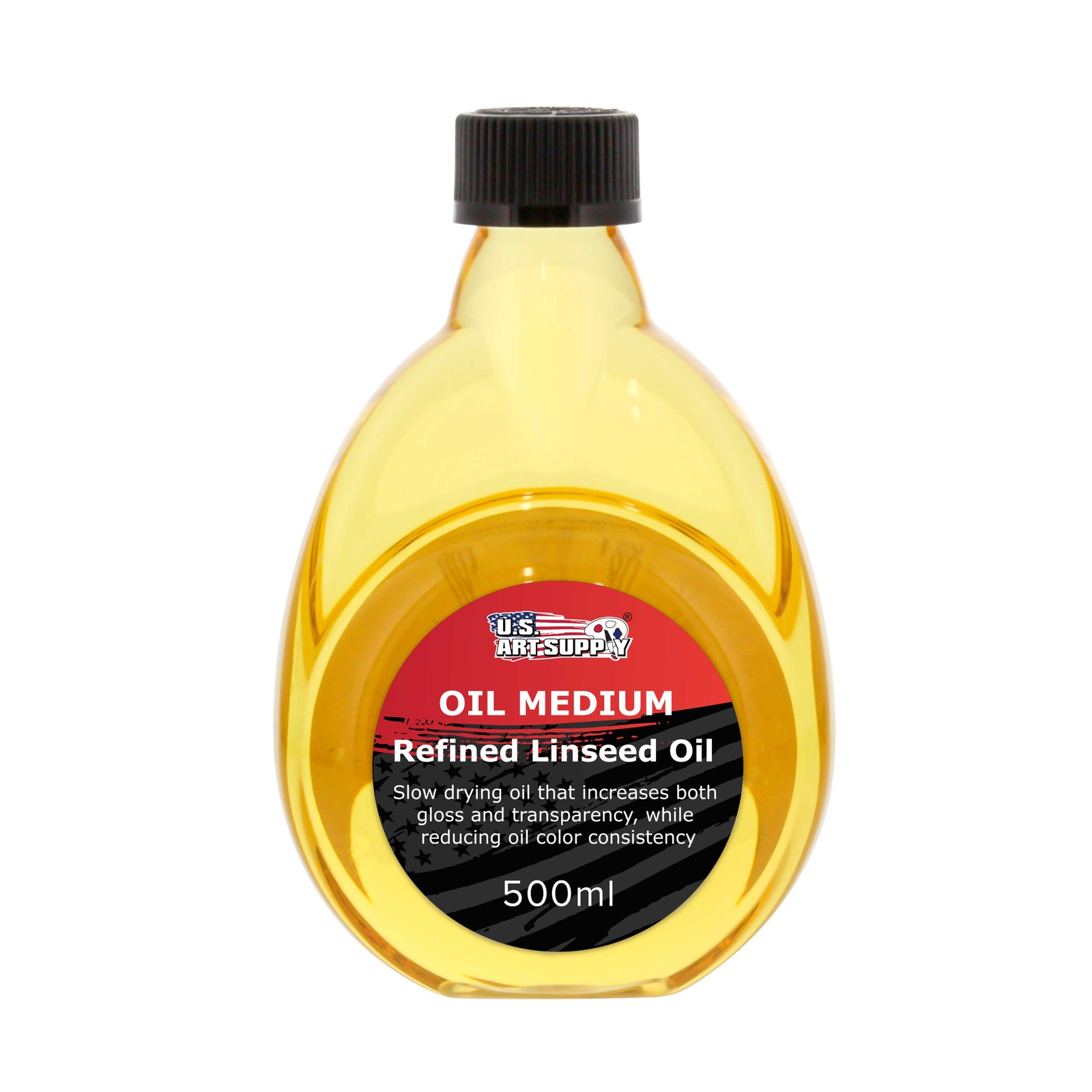 U.S. Art Supply Refined Linseed Oil, 500ml