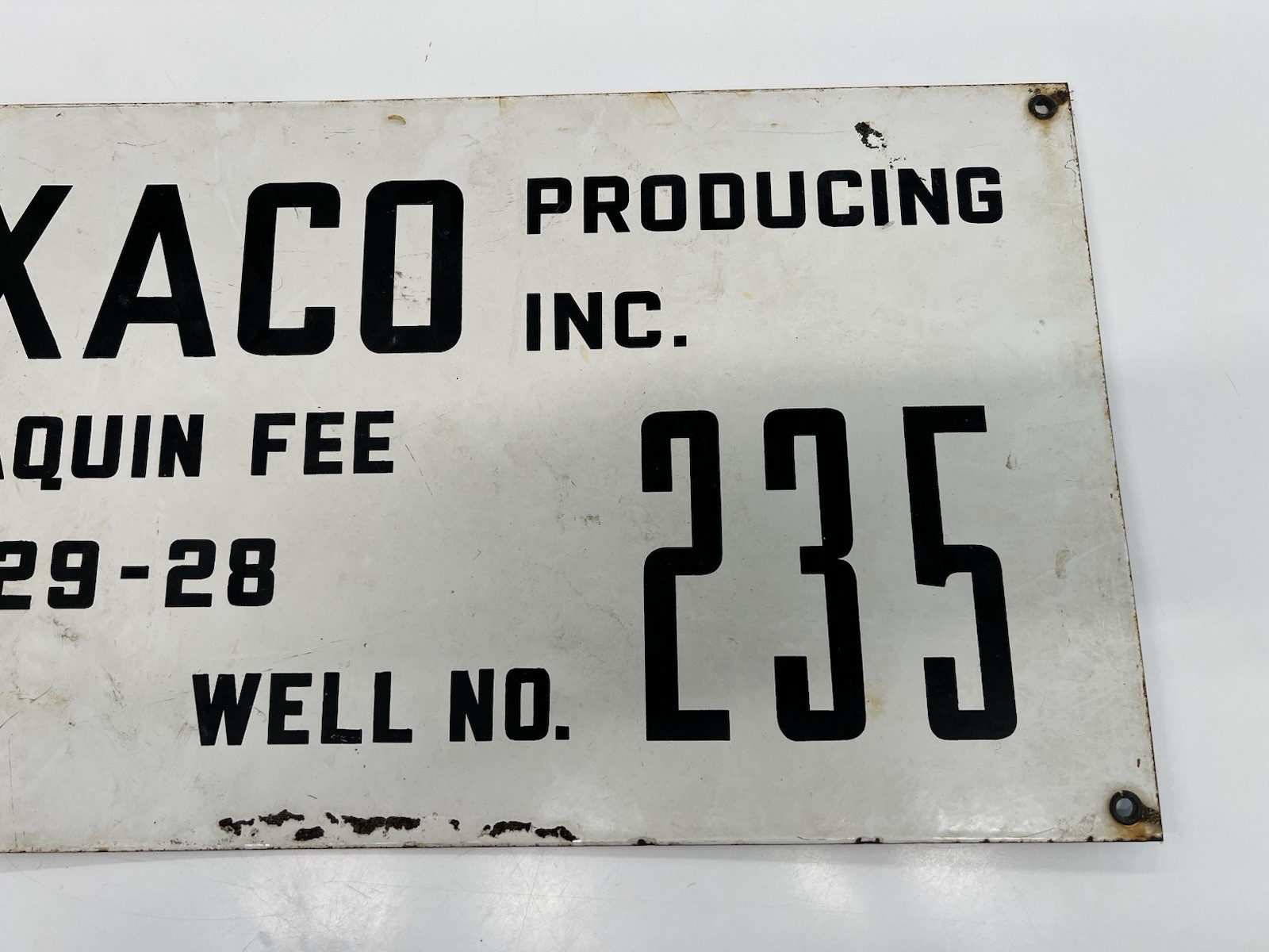 Texaco Oil Porcelain Enamel Metal Sign