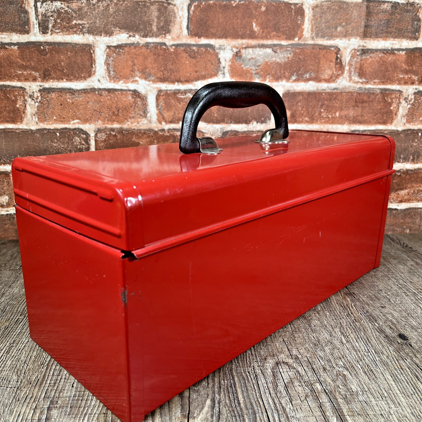 Proto metal tool box vintage Red 15 in Lockable With Tray Top Handle Clean Good