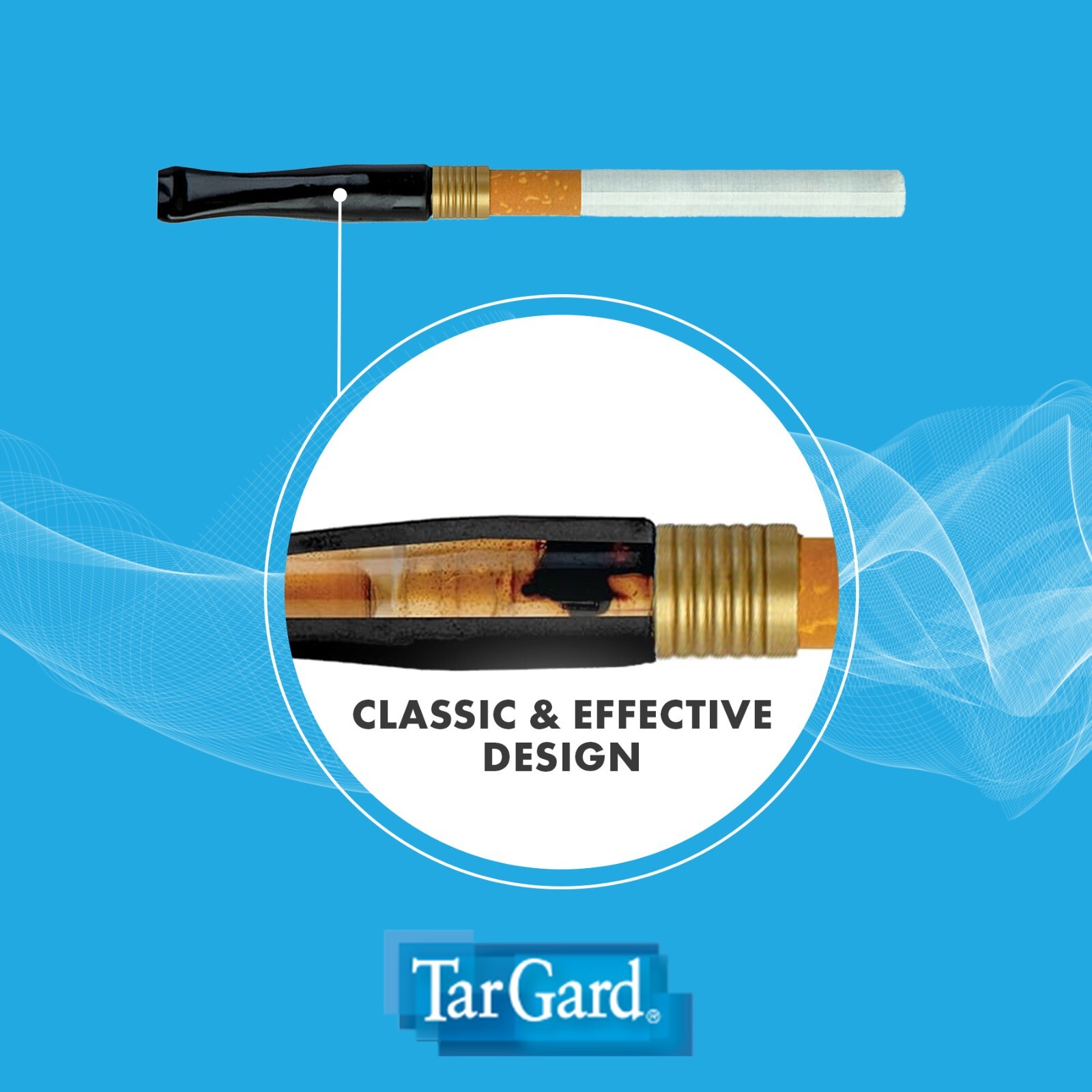 TarGard Cleanable Reusable Cigarette Filter, Smoking Holder, Pipe Tar Block