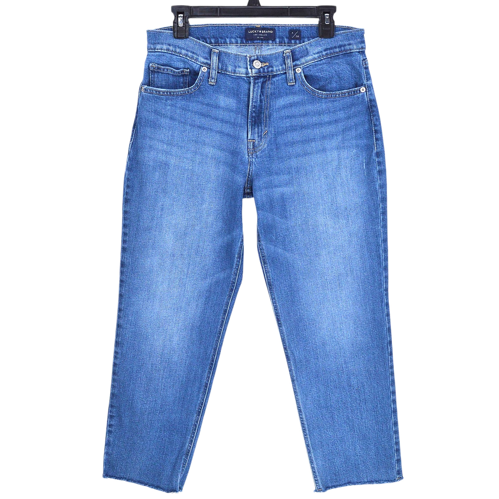 Lucky Brand Sienna Boyfriend Straight Jeans Womens Size 6/28 Blue Denim Mid Rise