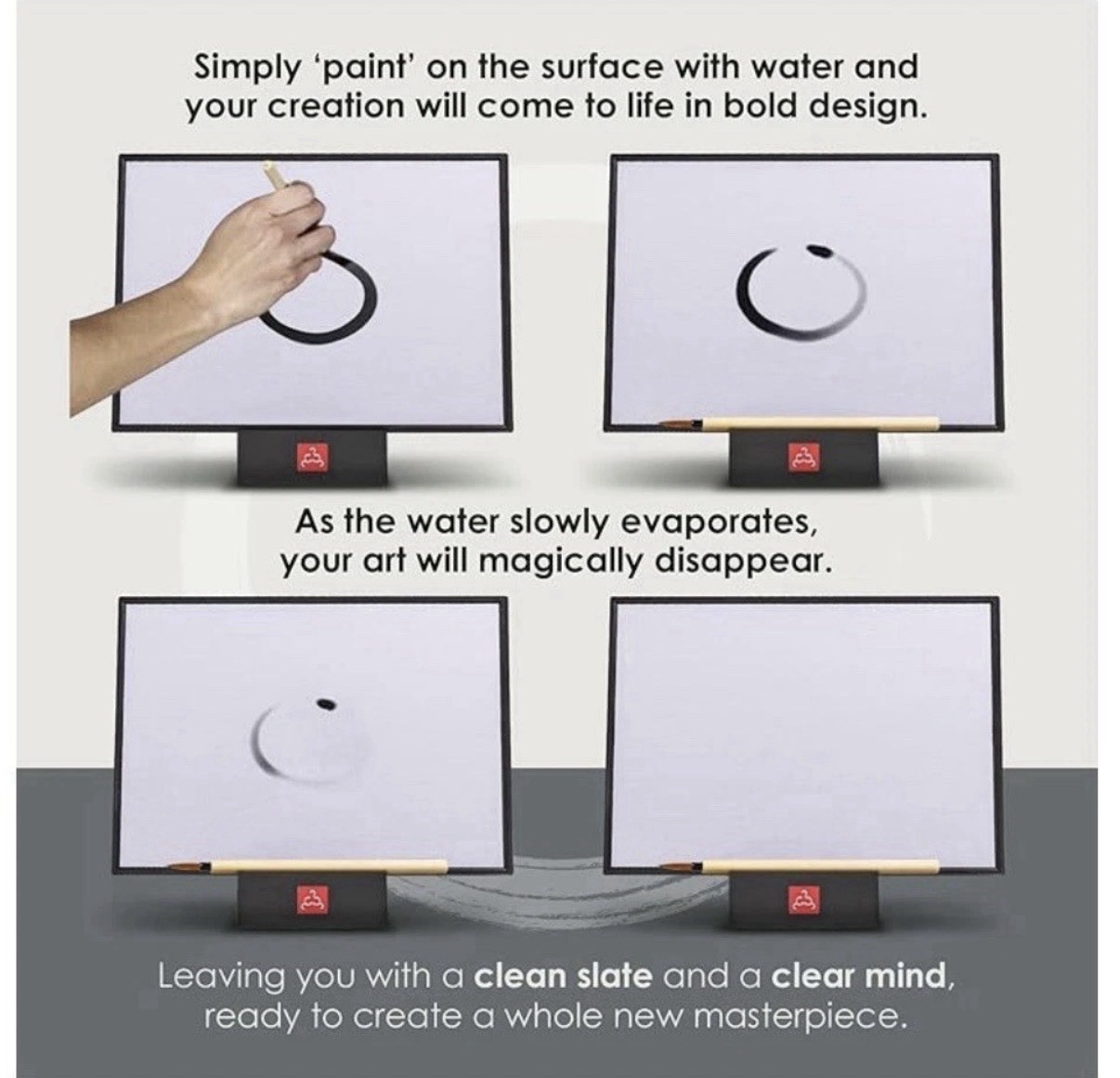 Buddha Board Original Water Painting Board Mindfulness Creativity No Mess Art