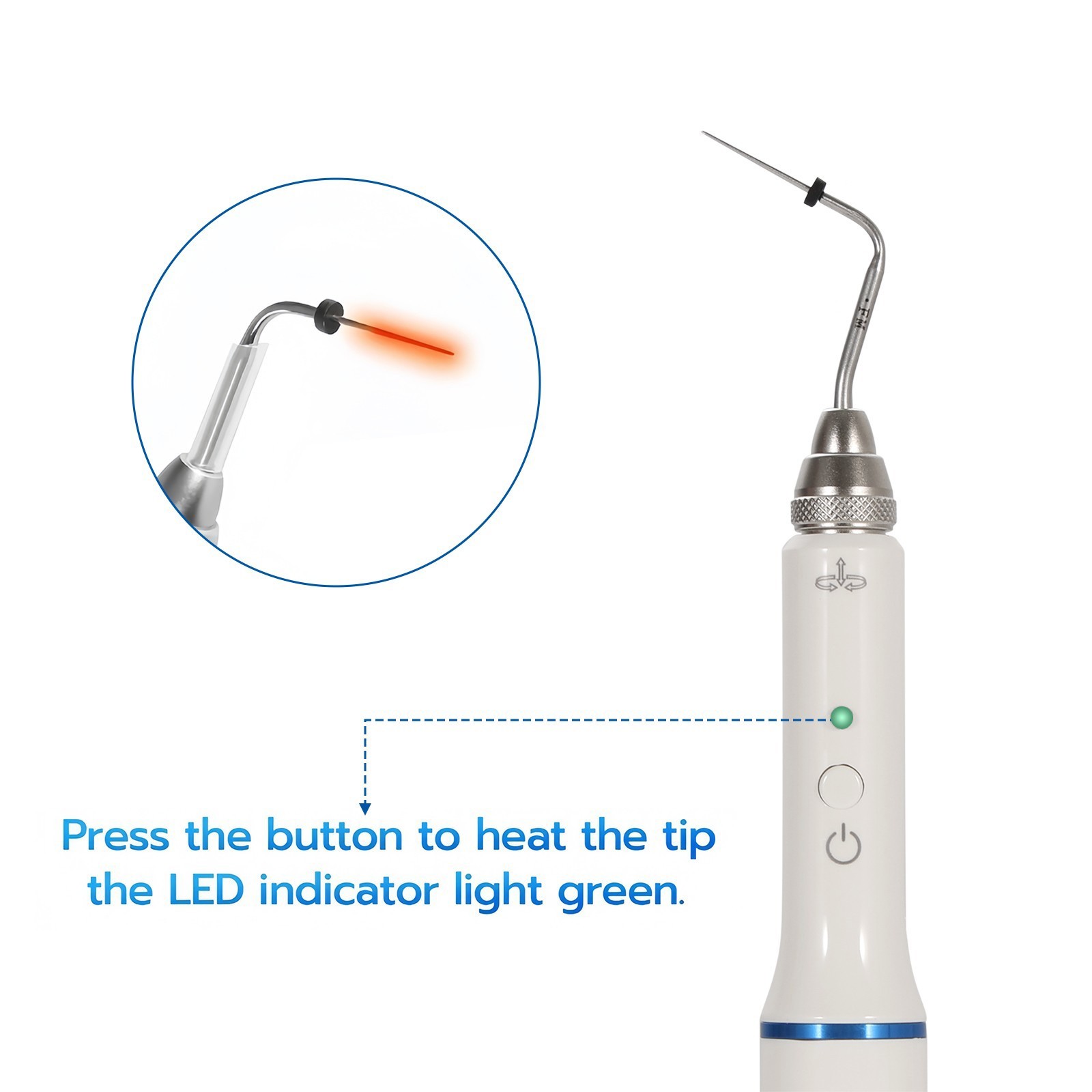 Dental Cordless Endo Heated Pen Gutta Percha Obturation System&2pcs Heated tips