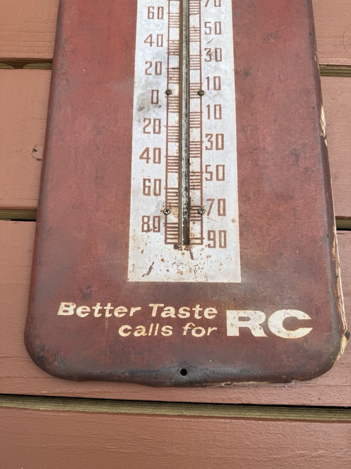 Royal Crown Cola “Better Taste Calls for RC” Advertising Thermometer Vintage