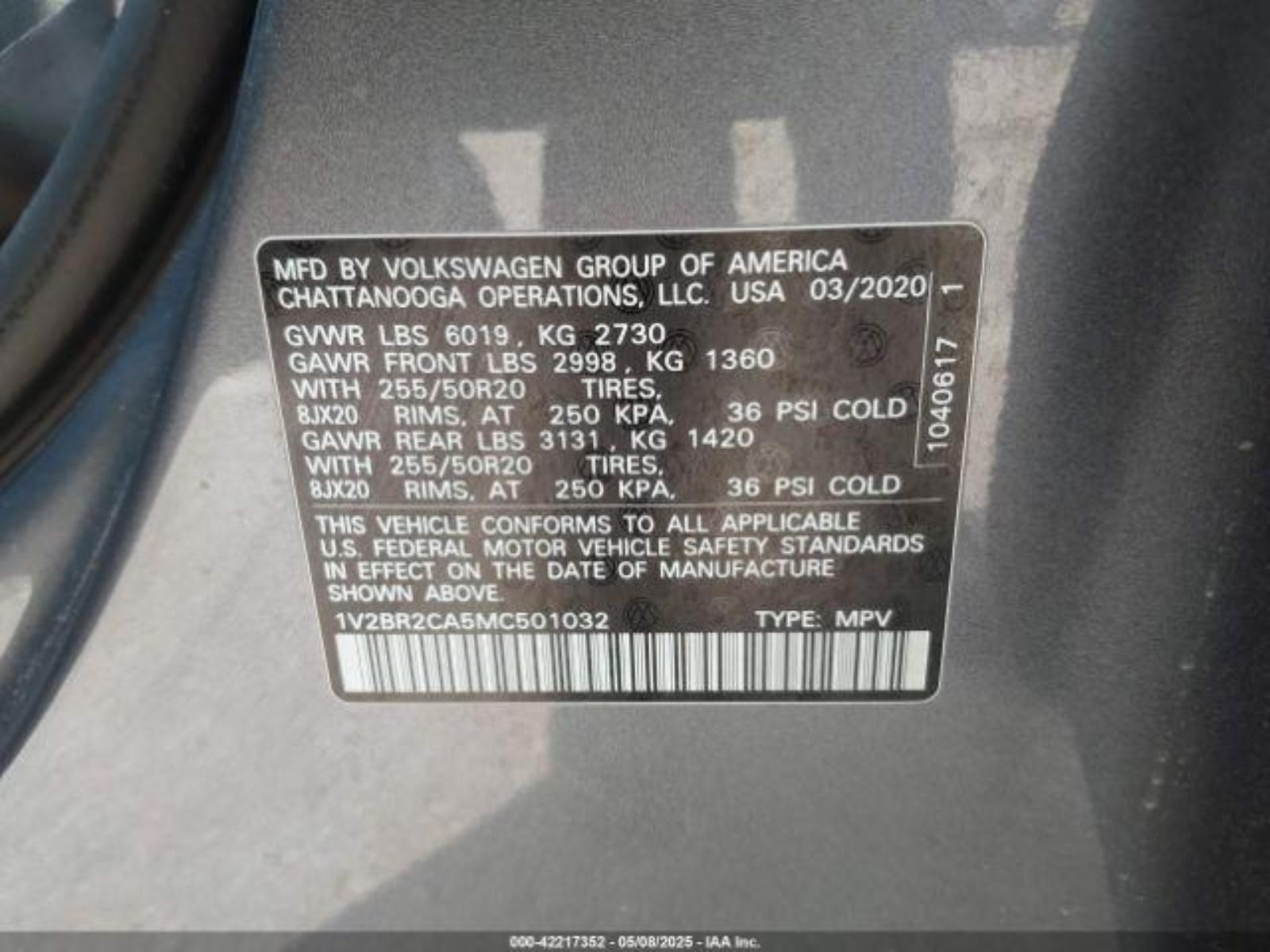 2018-2023 VOLKSWAGEN ATLAS Air Cleaner/Box 3.6L