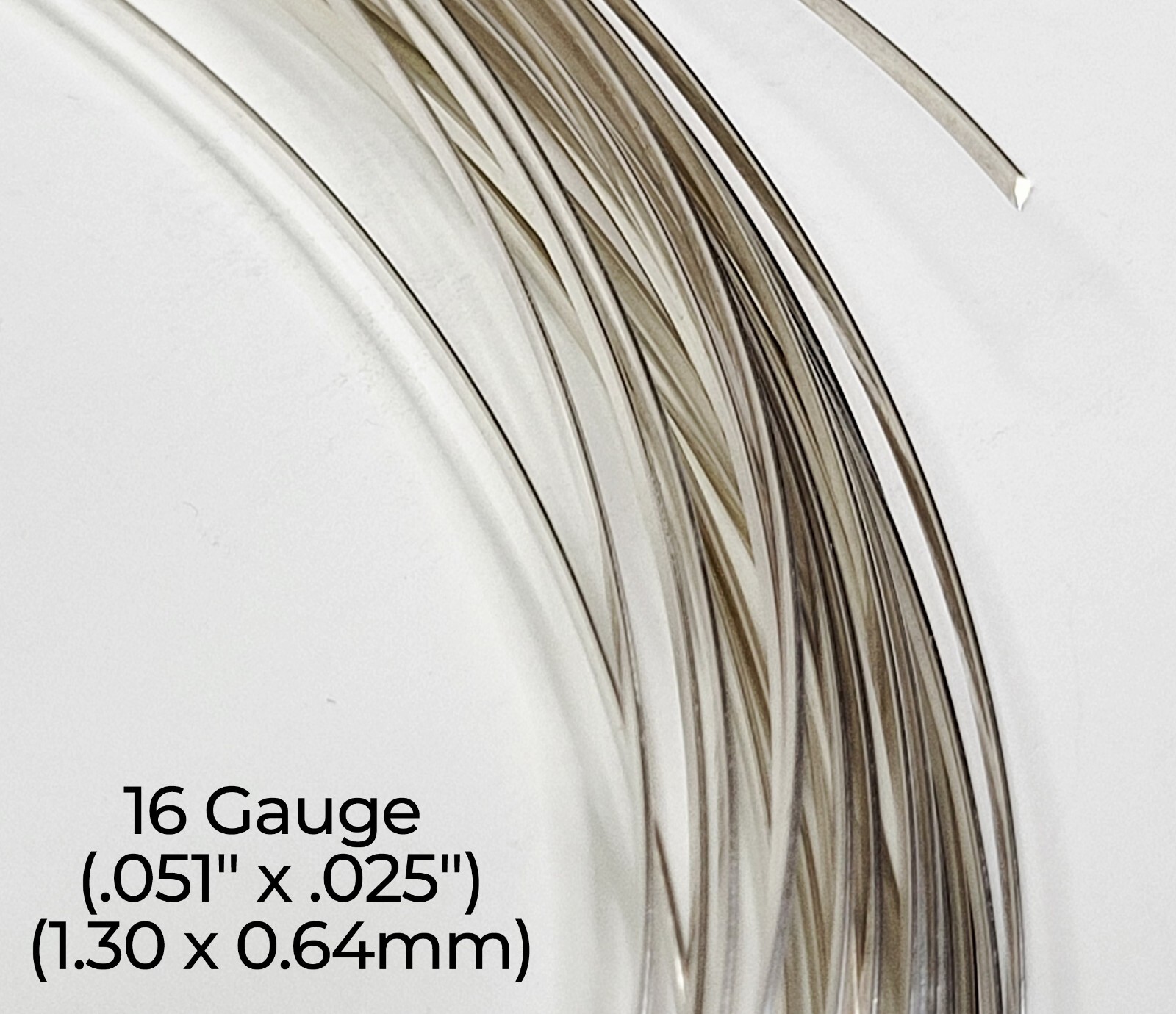 940 Argentium Silver Wire | Half Round, Half Hard | 8-22 Gauge | 1-10 Ft | USA