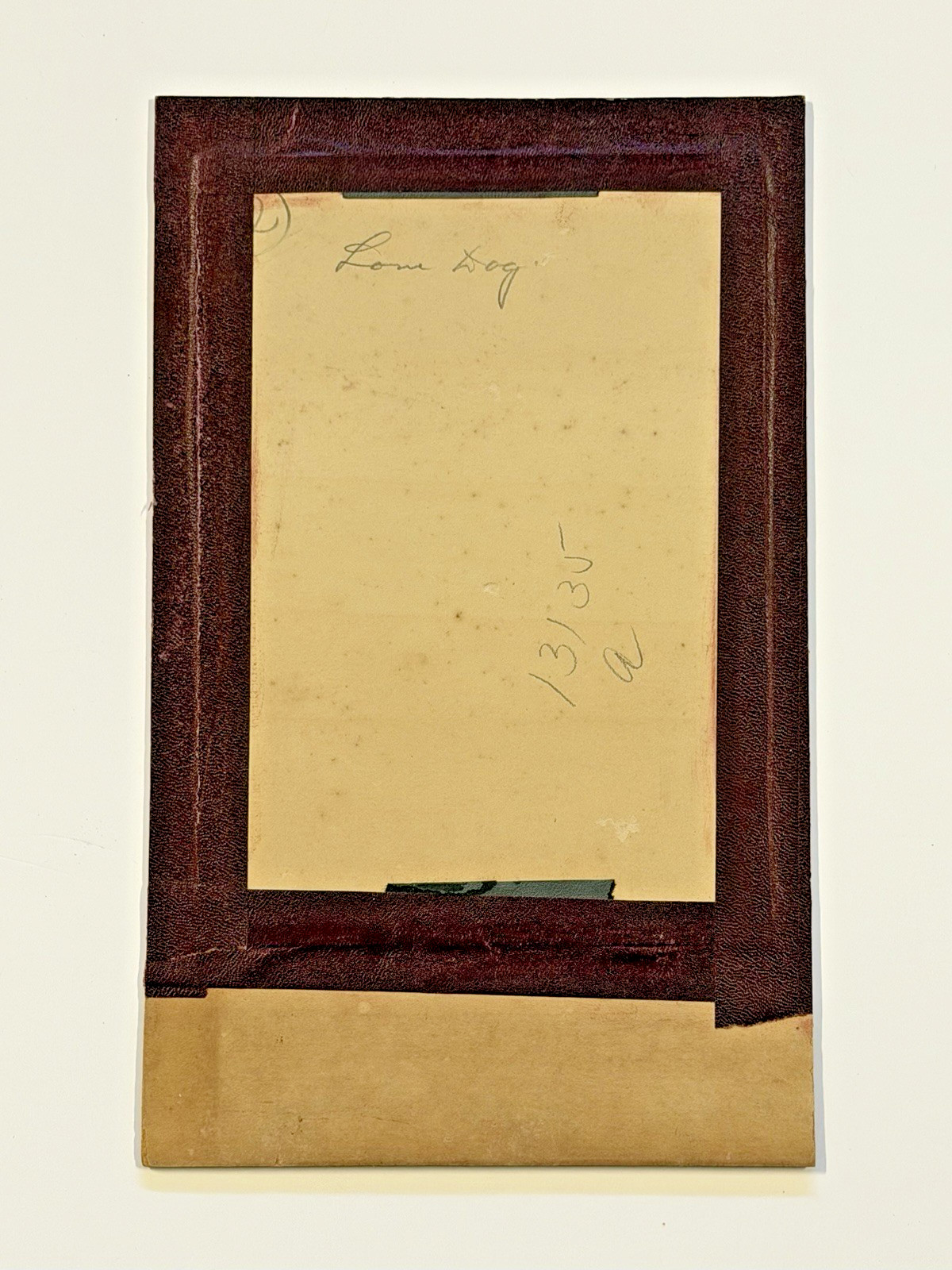 Vintage Native American Cabinet Photo Titled: "Lone Dog"; Early 20th Century