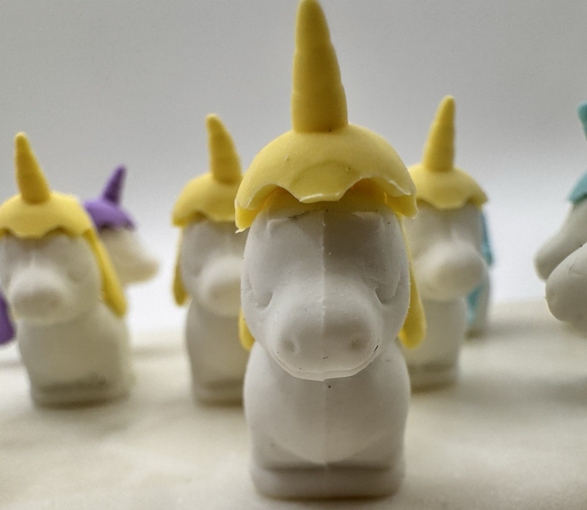 Unicorn Erasers Lot Cute Pastel Unicorn Pencil Erasers Kawaii Kids 11 Pc