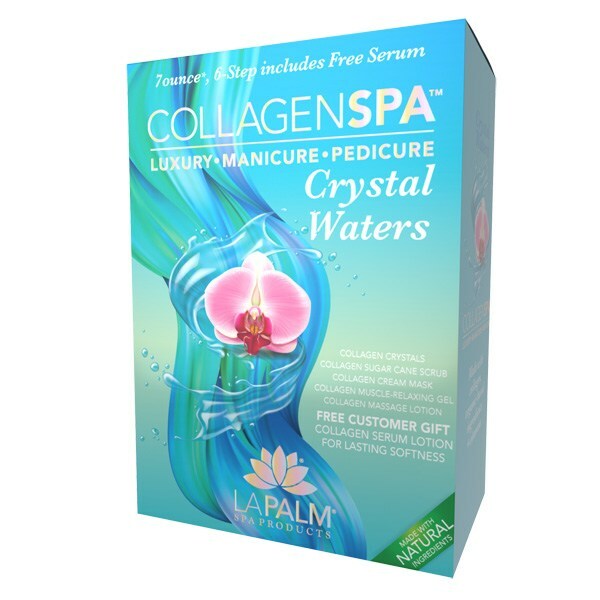 LA PALM Collagen Spa 6 Step Manicure/Pedicure Kit -Choose From 6 luxury SCENTS!
