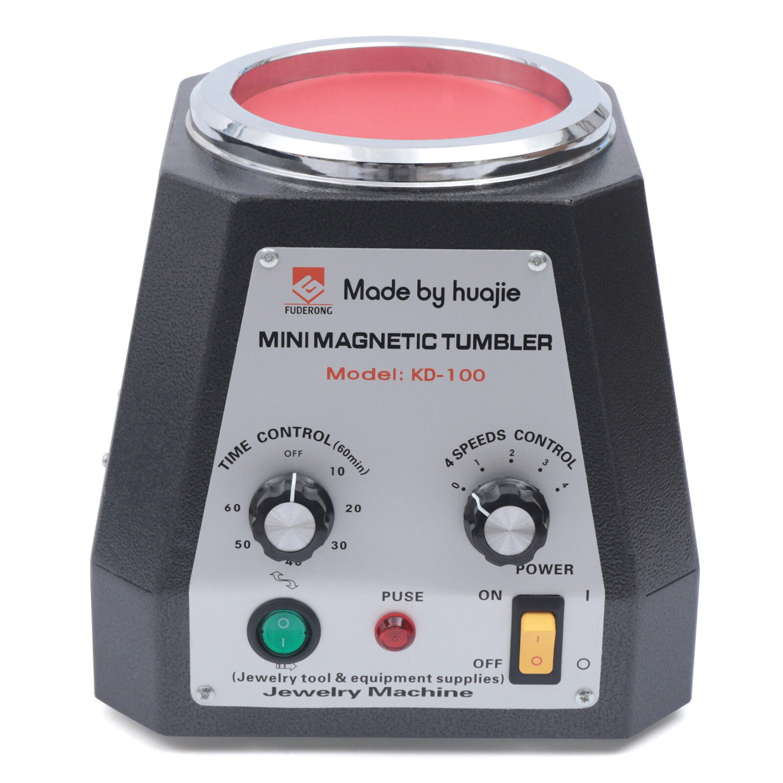 100mm Magnetic Tumbler Jewelry Diamonds Polisher & Finisher For Light Metals