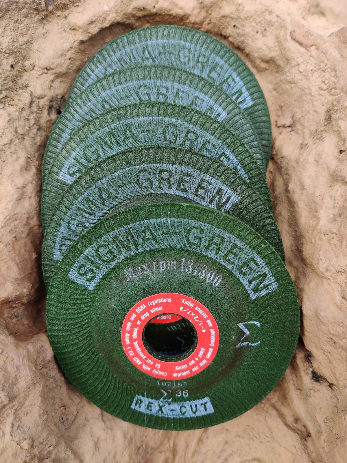5 pk REX-CUT 4 1/2 X 7/8 T36 Sigma Green 730000