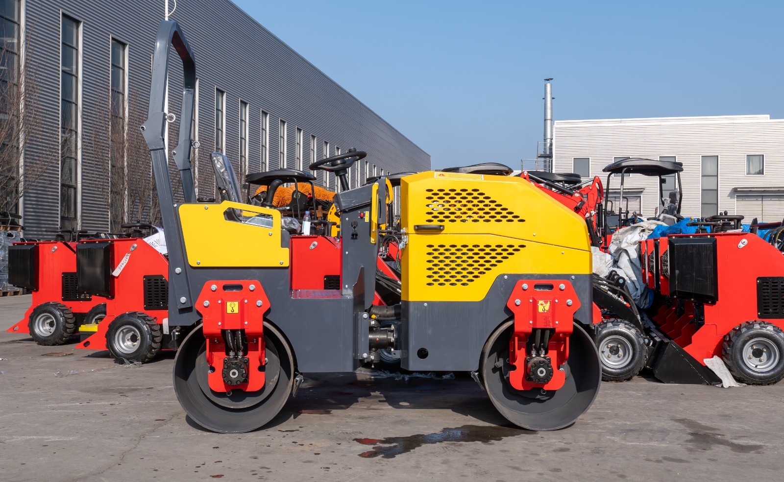 2Ton Road Roller Tandem Smooth Drum Vibratory Road Roller Soil Asphalt Compactor