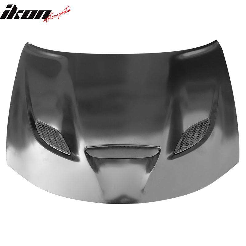Fits 15-23 Dodge Charger SRT Hellcat Style Hood Scoop Vent Unpainted - Aluminum
