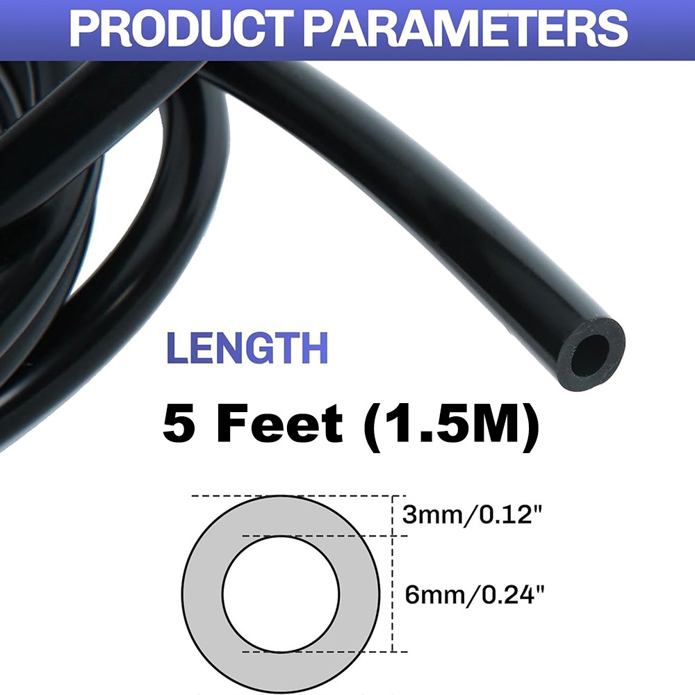 6Pcs 5Ft For Dodge Silicone High Performance Vacuum Hose Kit + 113PCS Connectors