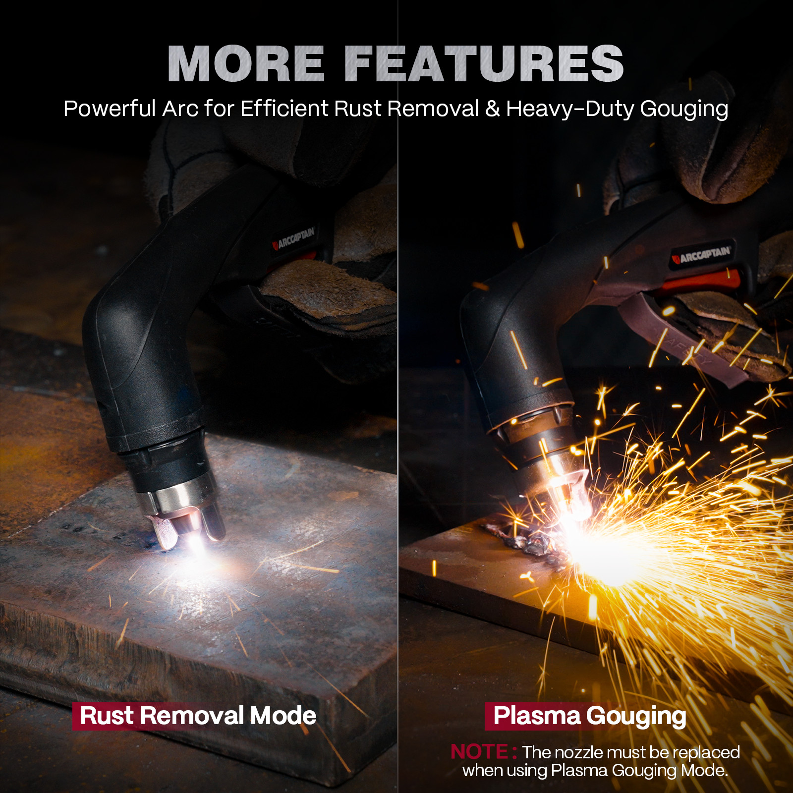 ARCCAPTAIN CUT55 MP Plasma Cutter 1"(26mm)Cut 110V/220V Dual Voltage APP Control