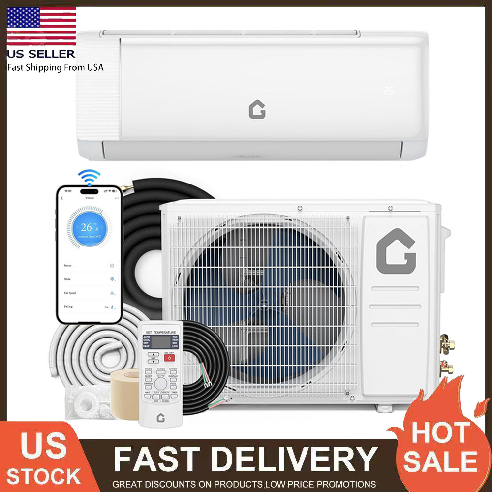 24000 BTU Ductless Mini Split Air Conditioner Heat Pump Inverter 19 SEER 2Ton AC