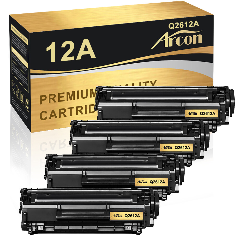 4PCS Q2612A 12A Toner Cartridge For HP LaserJet 1010 1020 1022n 1022nw 3050 3052