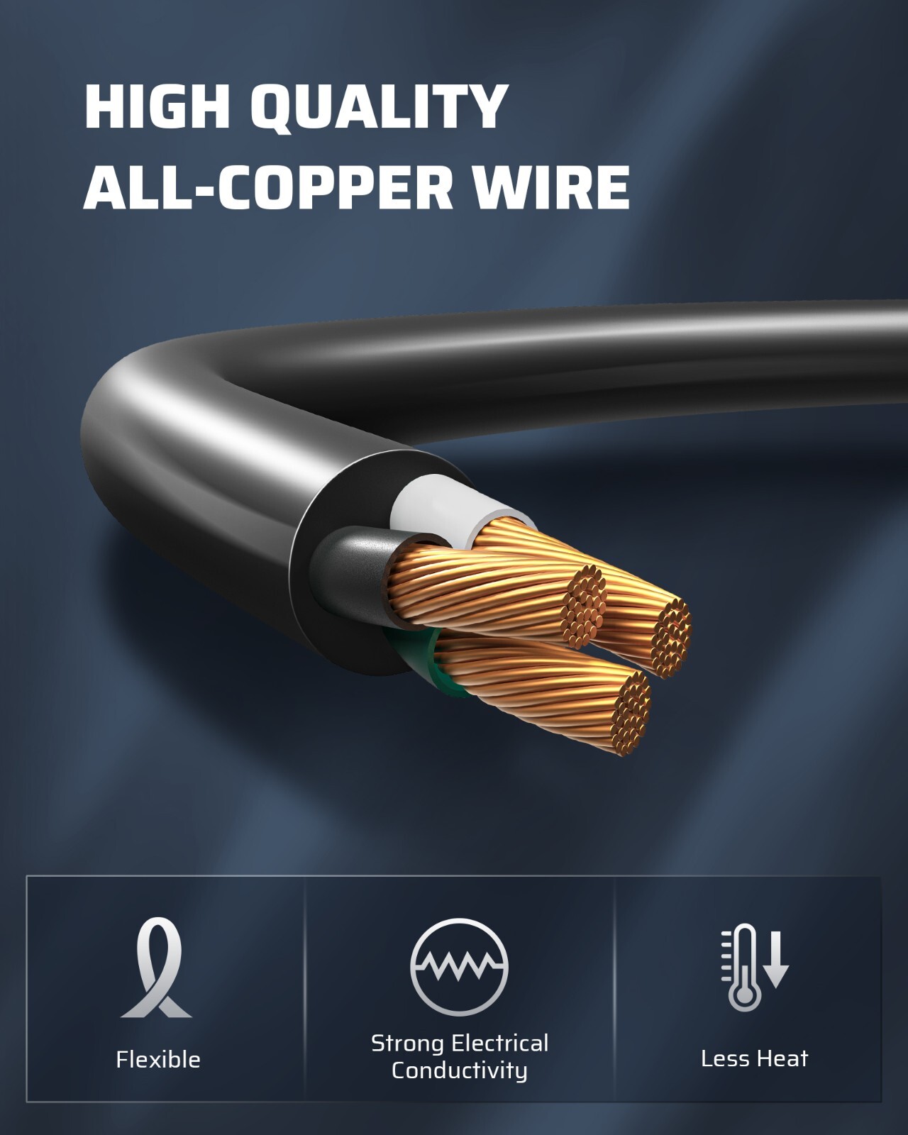 DEWENWILS Outdoor Extension Cord 15 FT, 3 Prong Indoor Outdoor 16/3 SJTW, 1 Pack