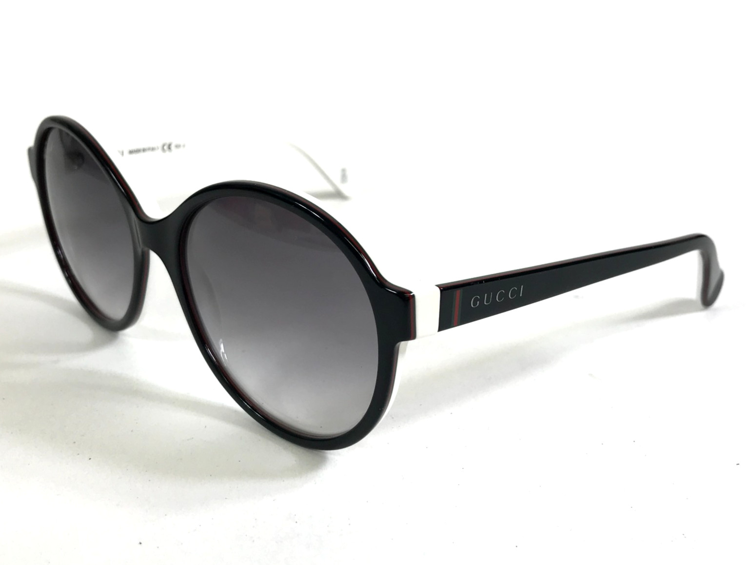 Gucci Kids Sunglasses GG5001/C/S IQLBD Black White Round Frames with Gray Lenses