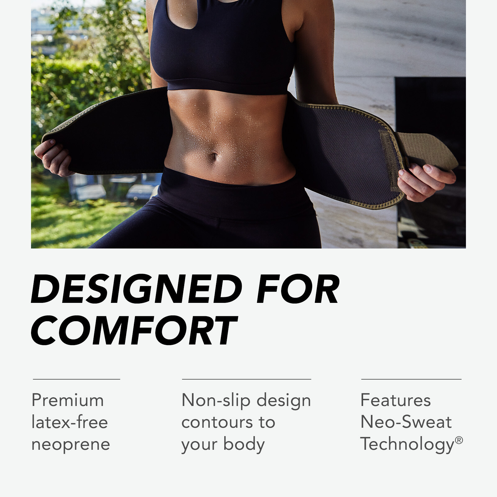 Sweet Sweat Waist Trimmer by Sports Research for Men & Women - Army Style Size L